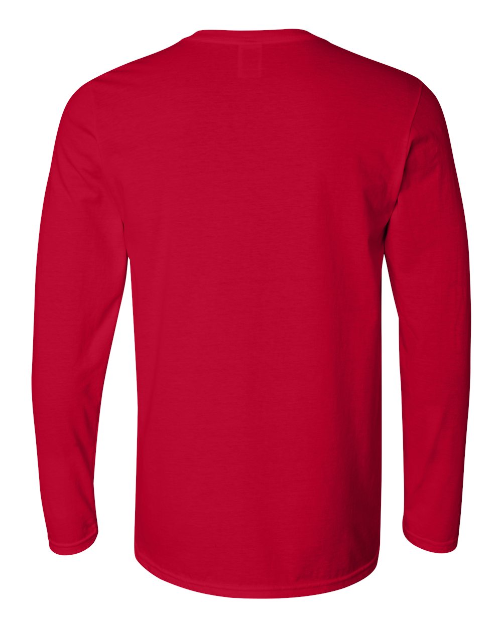 Gildan 64400 Unisex Softstyle® Long Sleeve T-Shirt - Cherry Red - Back View
