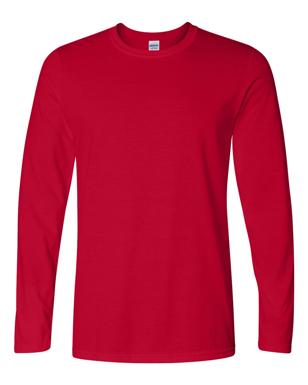 Gildan 64400 Unisex Softstyle® Long Sleeve T-Shirt - Cherry Red - Front View