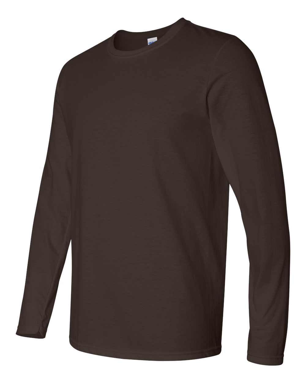 Gildan 64400 Unisex Softstyle® Long Sleeve T-Shirt - Dark Chocolate - Side View