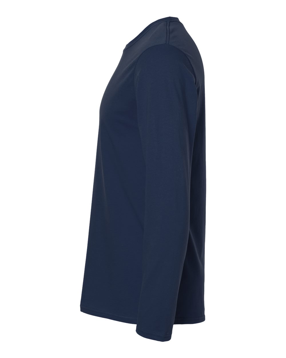 Gildan 64400 Unisex Softstyle® Long Sleeve T-Shirt - Navy - Direct Side