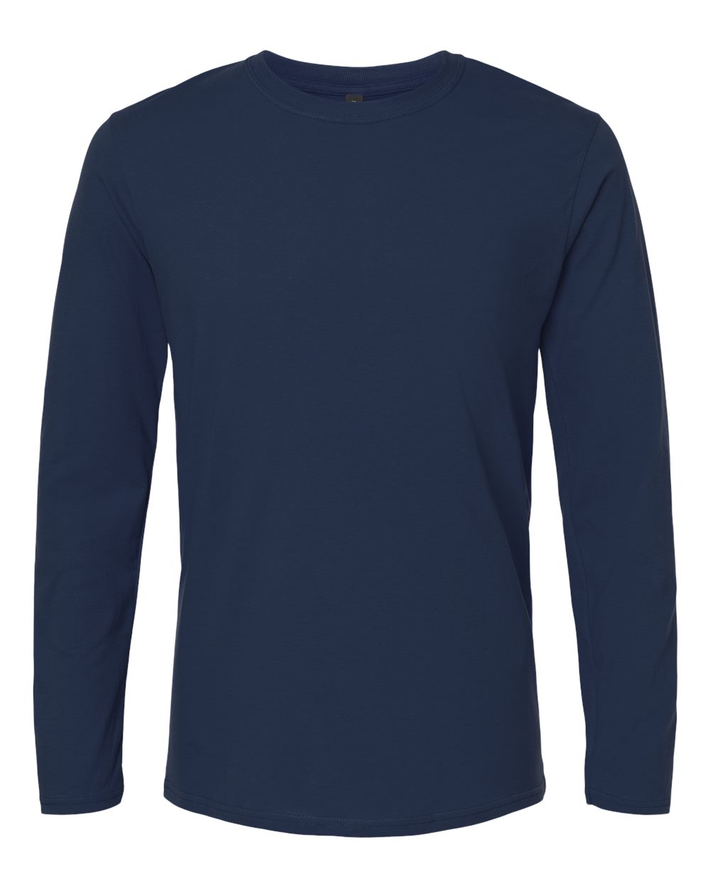 Gildan 64400 Unisex Softstyle® Long Sleeve T-Shirt - Navy - Front View