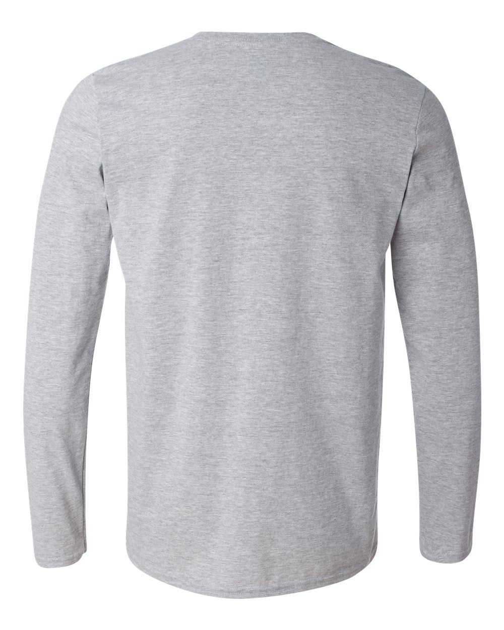 Gildan 64400 Unisex Softstyle® Long Sleeve T-Shirt - Sport Grey - Back View