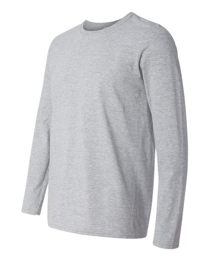 Gildan 64400 Unisex Softstyle® Long Sleeve T-Shirt - Sport Grey - Side View