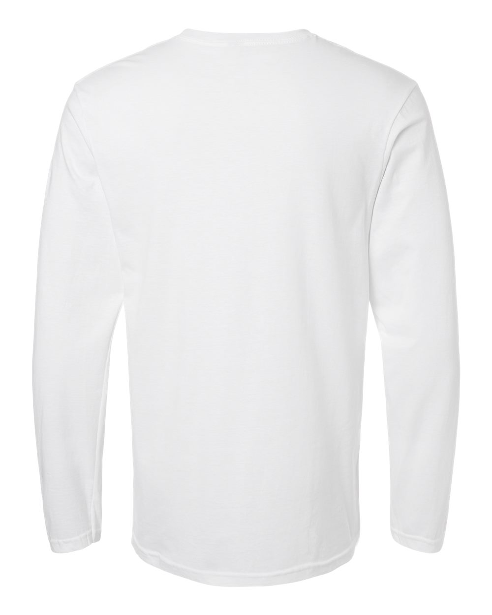 Gildan 64400 Unisex Softstyle® Long Sleeve T-Shirt - White - Back View