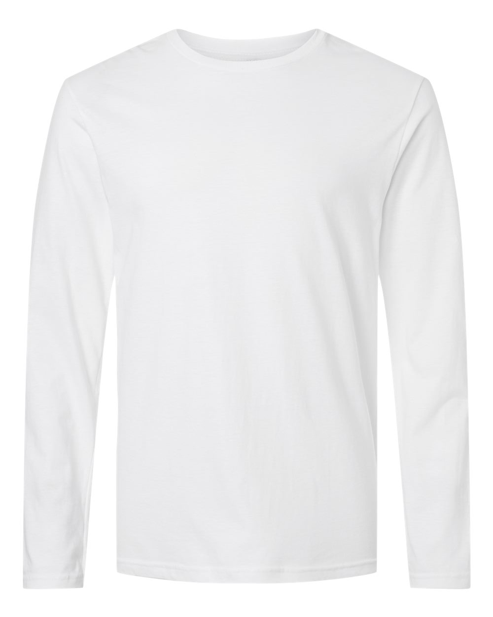 Gildan 64400 Unisex Softstyle® Long Sleeve T-Shirt - White - Front View