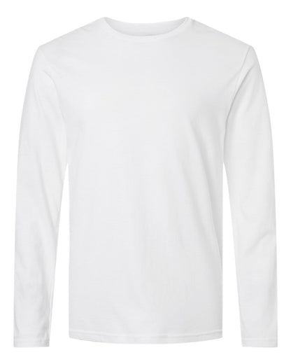 Gildan 64400 Unisex Softstyle® Long Sleeve T-Shirt - White - Front View