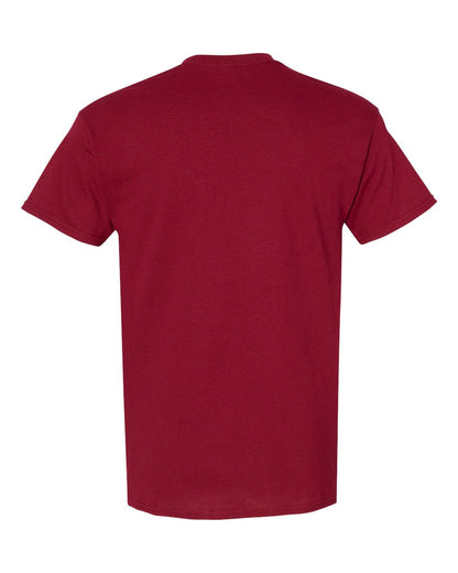 Gildan 5000 Unisex Heavy Cotton™ T-Shirt - Garnet - Back View