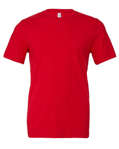BELLA + CANVAS 3001 Jersey Tee - Red - Front View