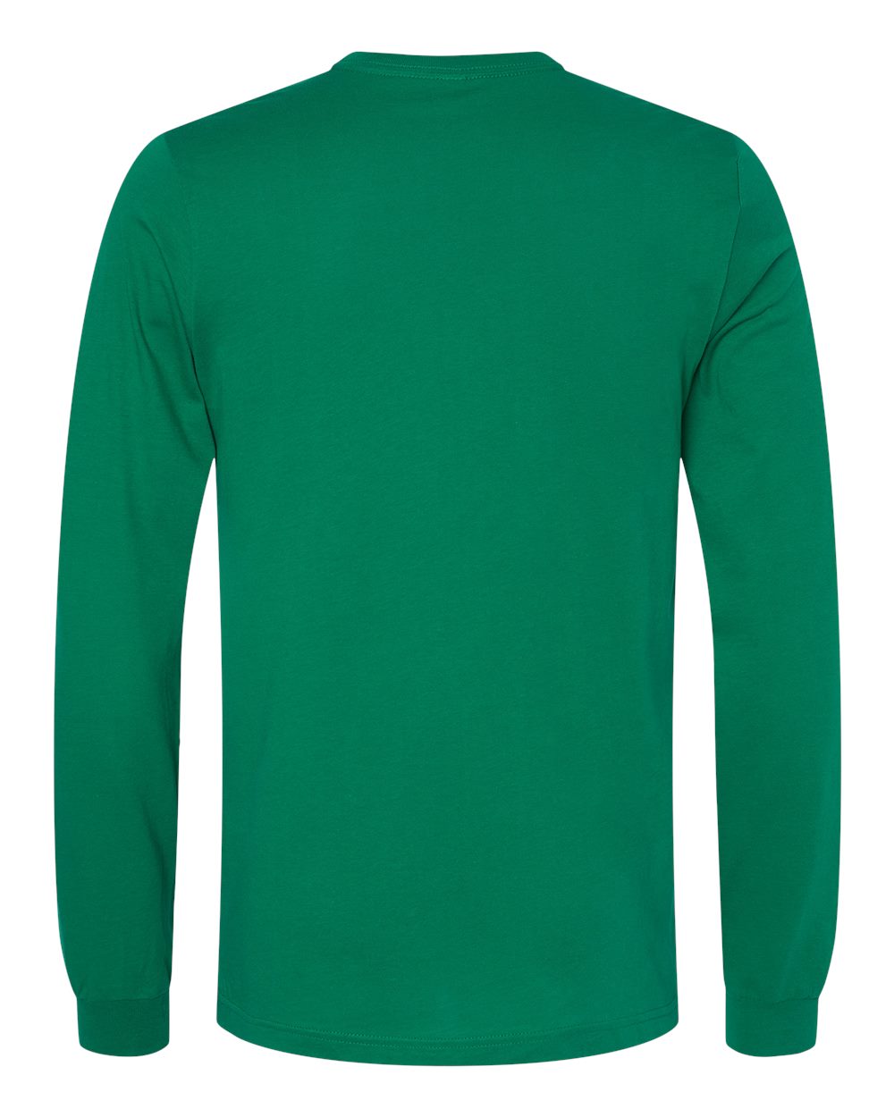 BELLA + CANVAS 3501 Unisex Jersey Long Sleeve Tee - Kelly - Back View