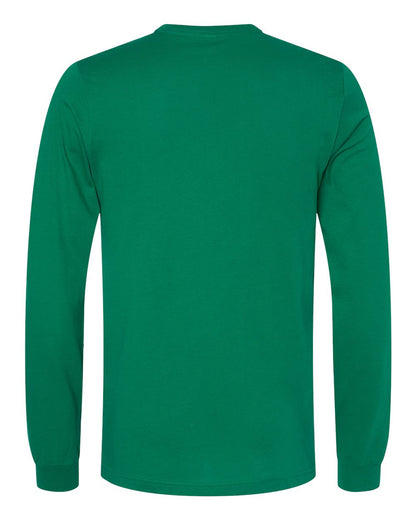 BELLA + CANVAS 3501 Unisex Jersey Long Sleeve Tee - Kelly - Back View