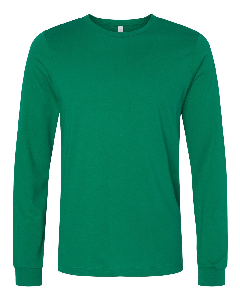 BELLA + CANVAS 3501 Unisex Jersey Long Sleeve Tee - Kelly - Front View