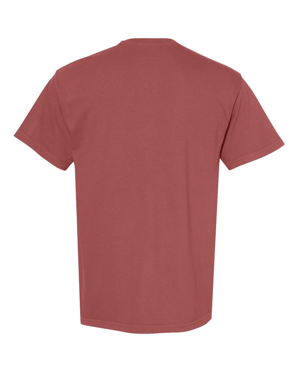 Comfort Colors 1717 Unisex Garment-Dyed Heavyweight T-Shirt - Brick - Back View