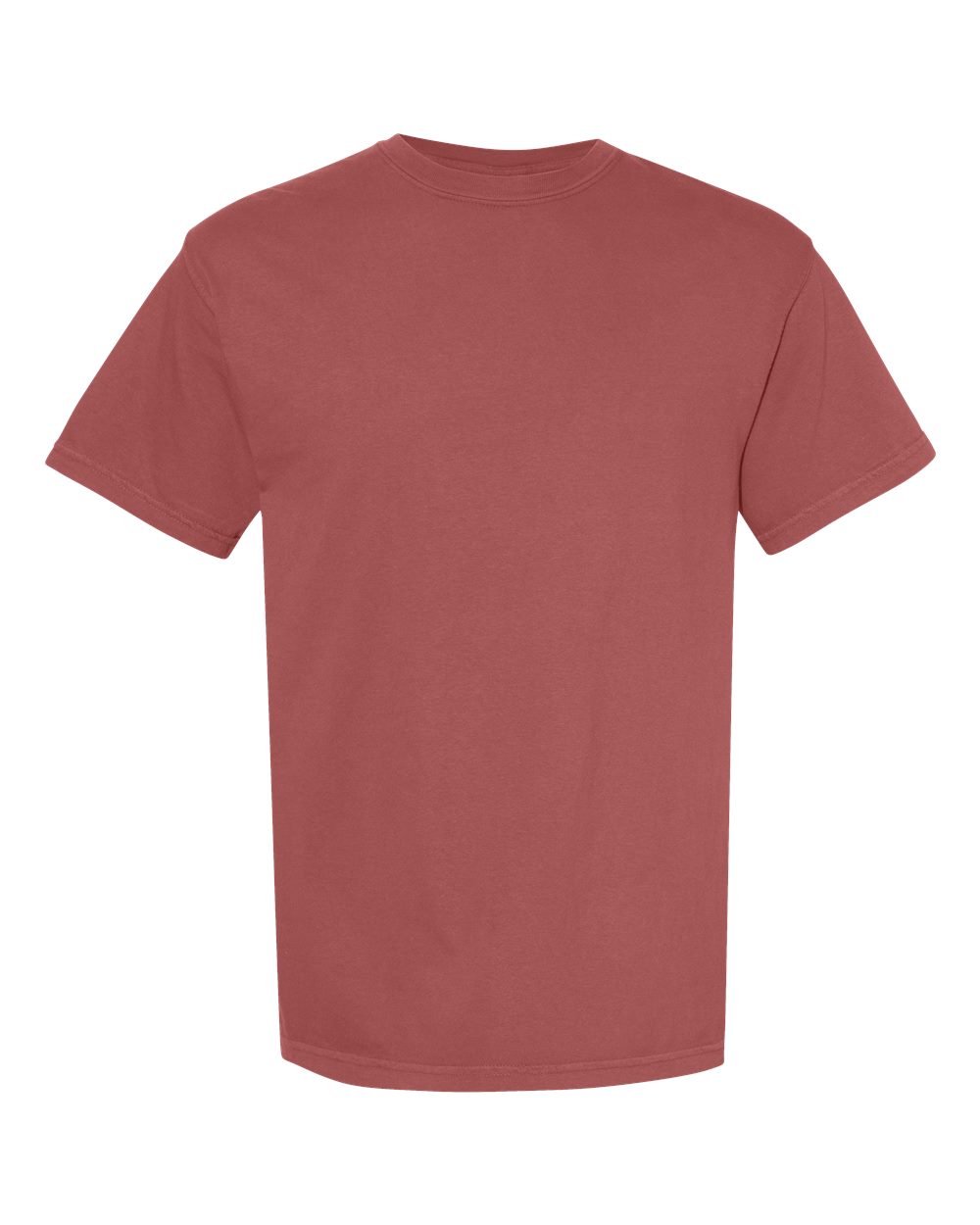 Comfort Colors 1717 Unisex Garment-Dyed Heavyweight T-Shirt - Brick - Front View