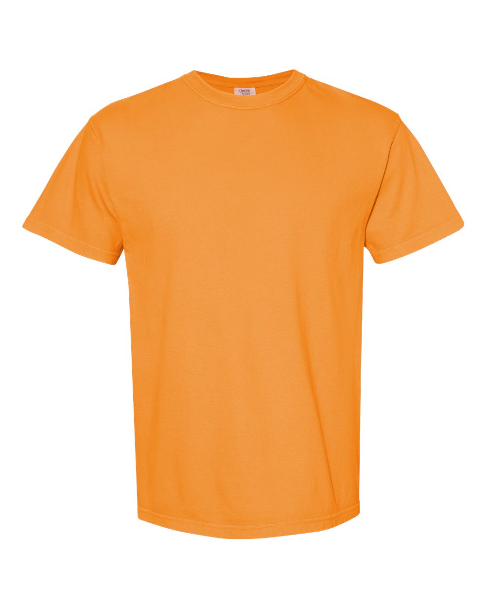 Comfort Colors 1717 Unisex Garment-Dyed Heavyweight T-Shirt - Bright Orange - Front View