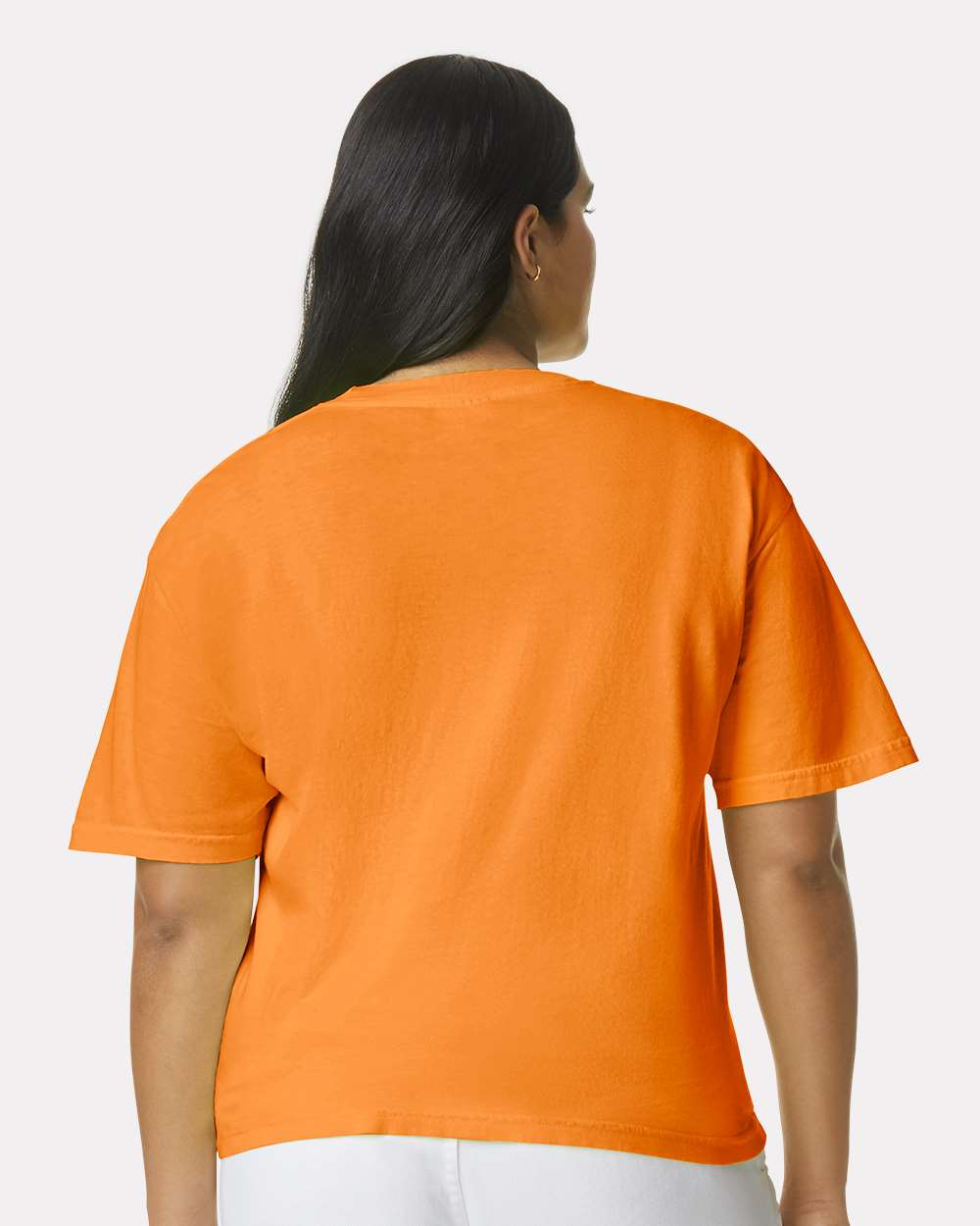 Comfort Colors 1717 Unisex Garment-Dyed Heavyweight T-Shirt - Bright Orange - On Model Back