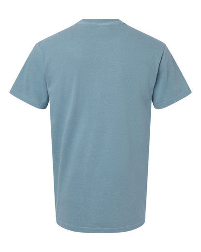 Comfort Colors 1717 Unisex Garment-Dyed Heavyweight T-Shirt - Ice Blue - Back View