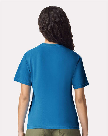 Comfort Colors 1717 Unisex Garment-Dyed Heavyweight T-Shirt - Royal Caribe - On Model Back
