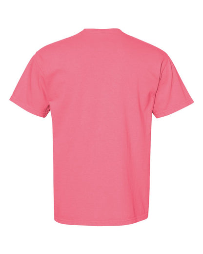 Comfort Colors 1717 Unisex Garment-Dyed Heavyweight T-Shirt - Crunchberry - Back View