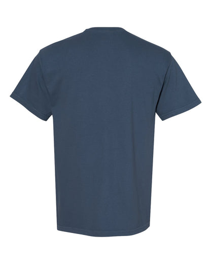 Comfort Colors 1717 Unisex Garment-Dyed Heavyweight T-Shirt - Midnight - Back View