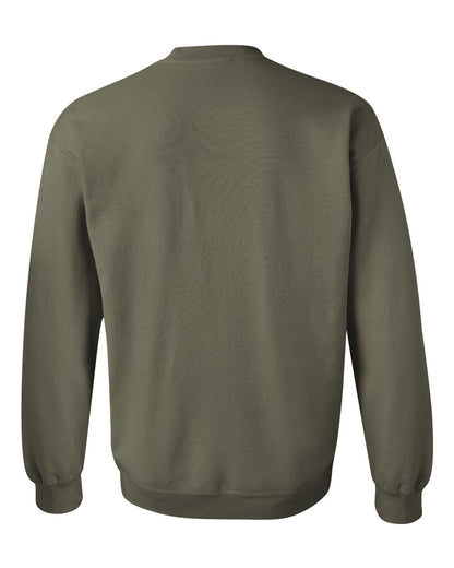 Gildan 18000 Unisex Heavy Blend™ Crewneck Sweatshirt - Military Green - Back View