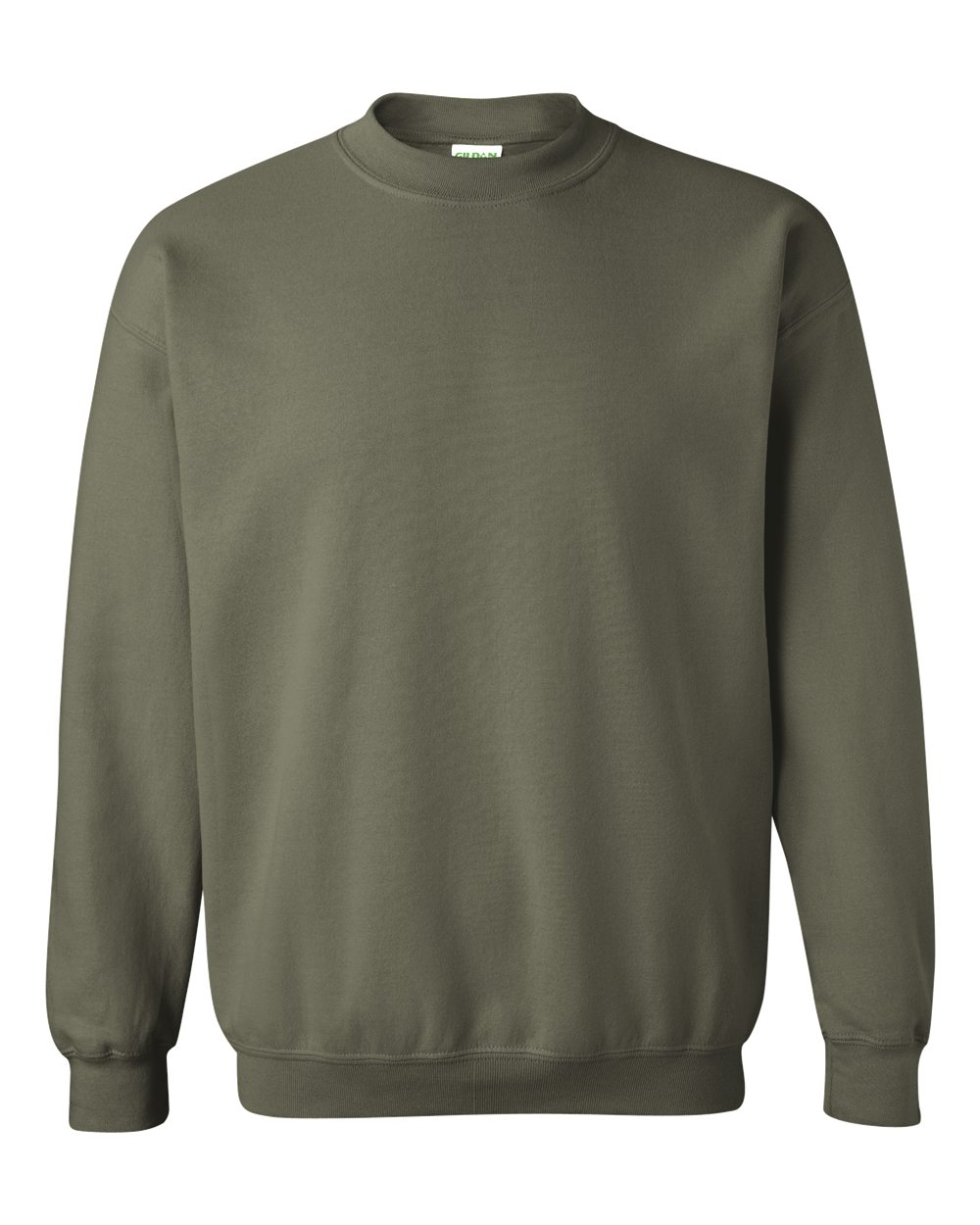 Gildan 18000 Unisex Heavy Blend™ Crewneck Sweatshirt - Military Green - Front View