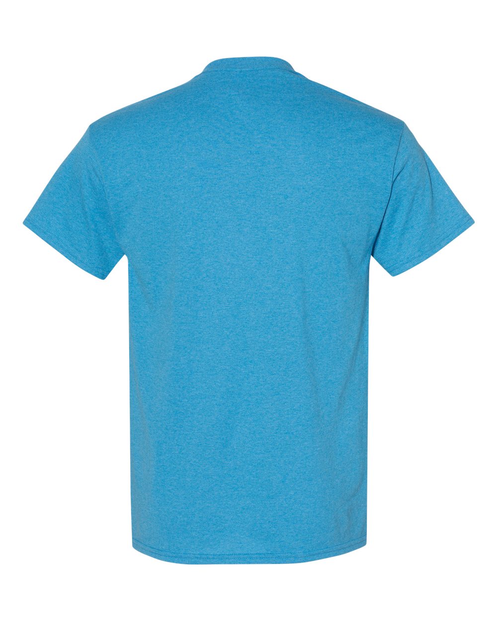 Gildan 5000 Unisex Heavy Cotton™ T-Shirt - Heather Sapphire - Back View