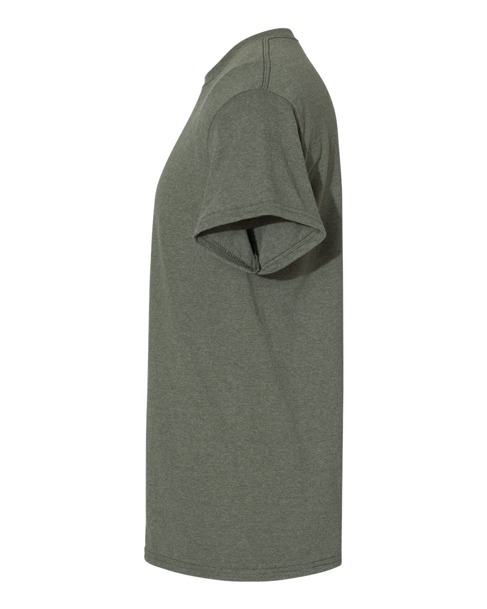 Gildan 5000 Unisex Heavy Cotton™ T-Shirt - Heather Military Green - Direct Side