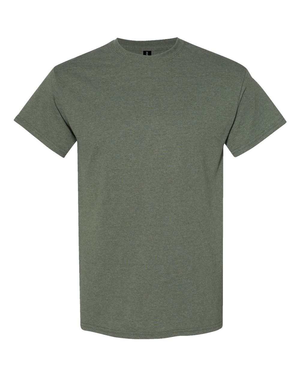 Gildan 5000 Unisex Heavy Cotton™ T-Shirt - Heather Military Green - Front View