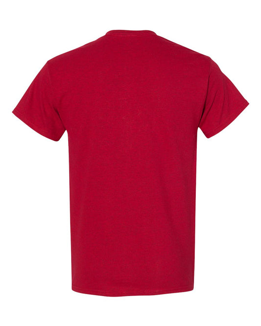 Gildan 5000 Unisex Heavy Cotton™ T-Shirt - Antique Cherry Red - Back View