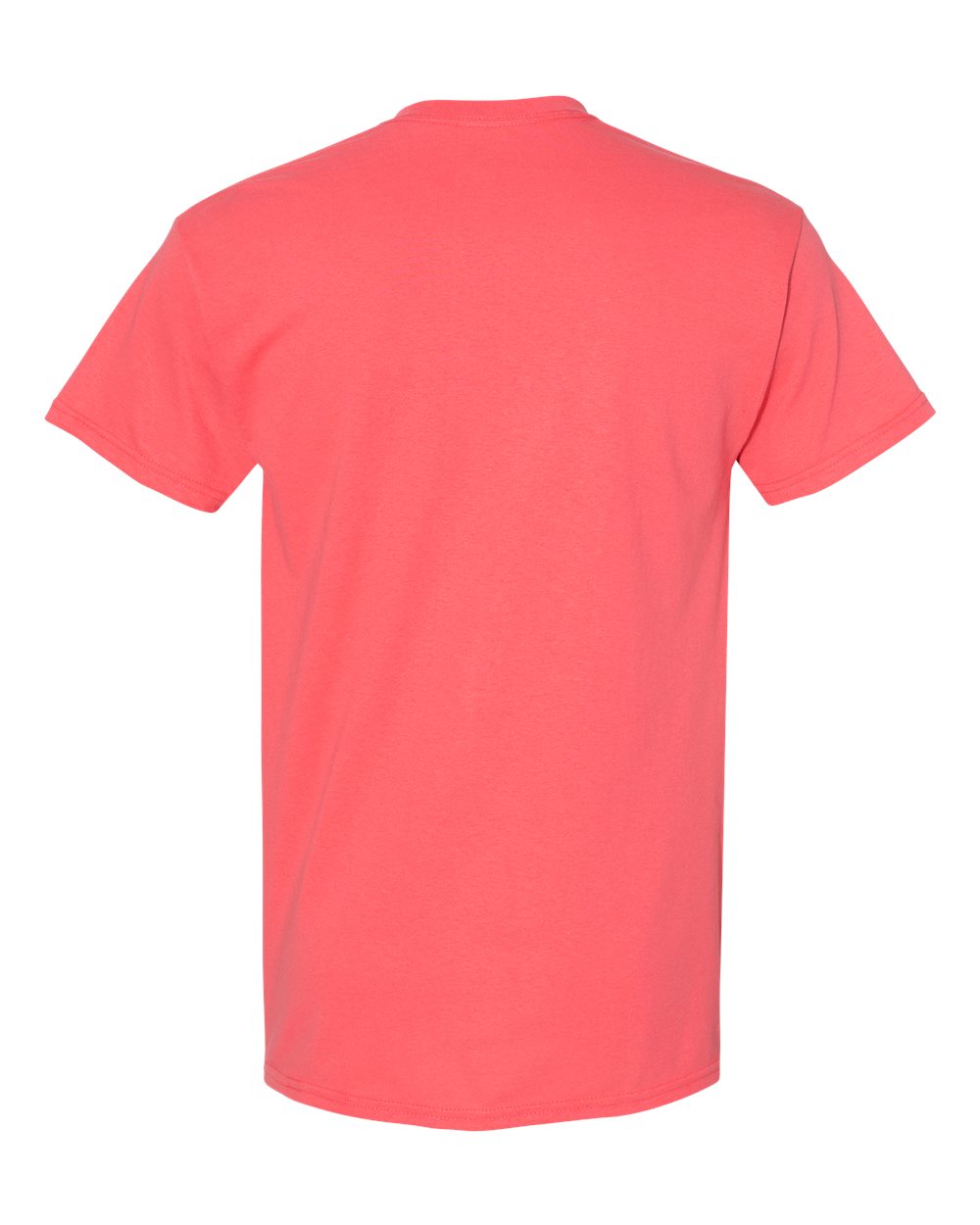 Gildan 5000 Unisex Heavy Cotton™ T-Shirt - Coral Silk - Back View