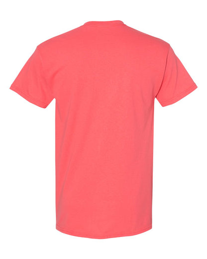Gildan 5000 Unisex Heavy Cotton™ T-Shirt - Coral Silk - Back View