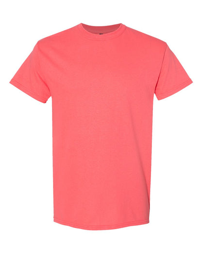 Gildan 5000 Unisex Heavy Cotton™ T-Shirt - Coral Silk - Front View