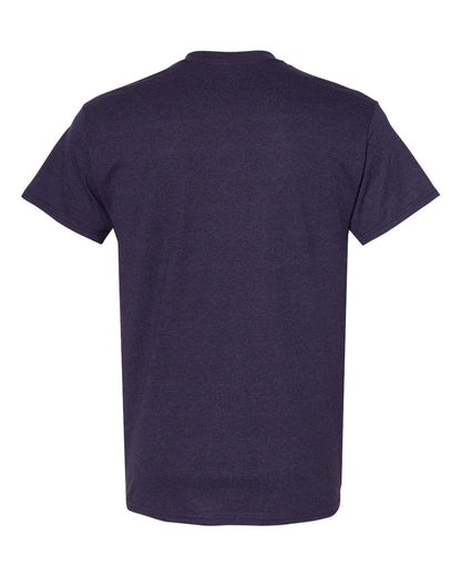 Gildan 5000 Unisex Heavy Cotton™ T-Shirt - Blackberry - Back View