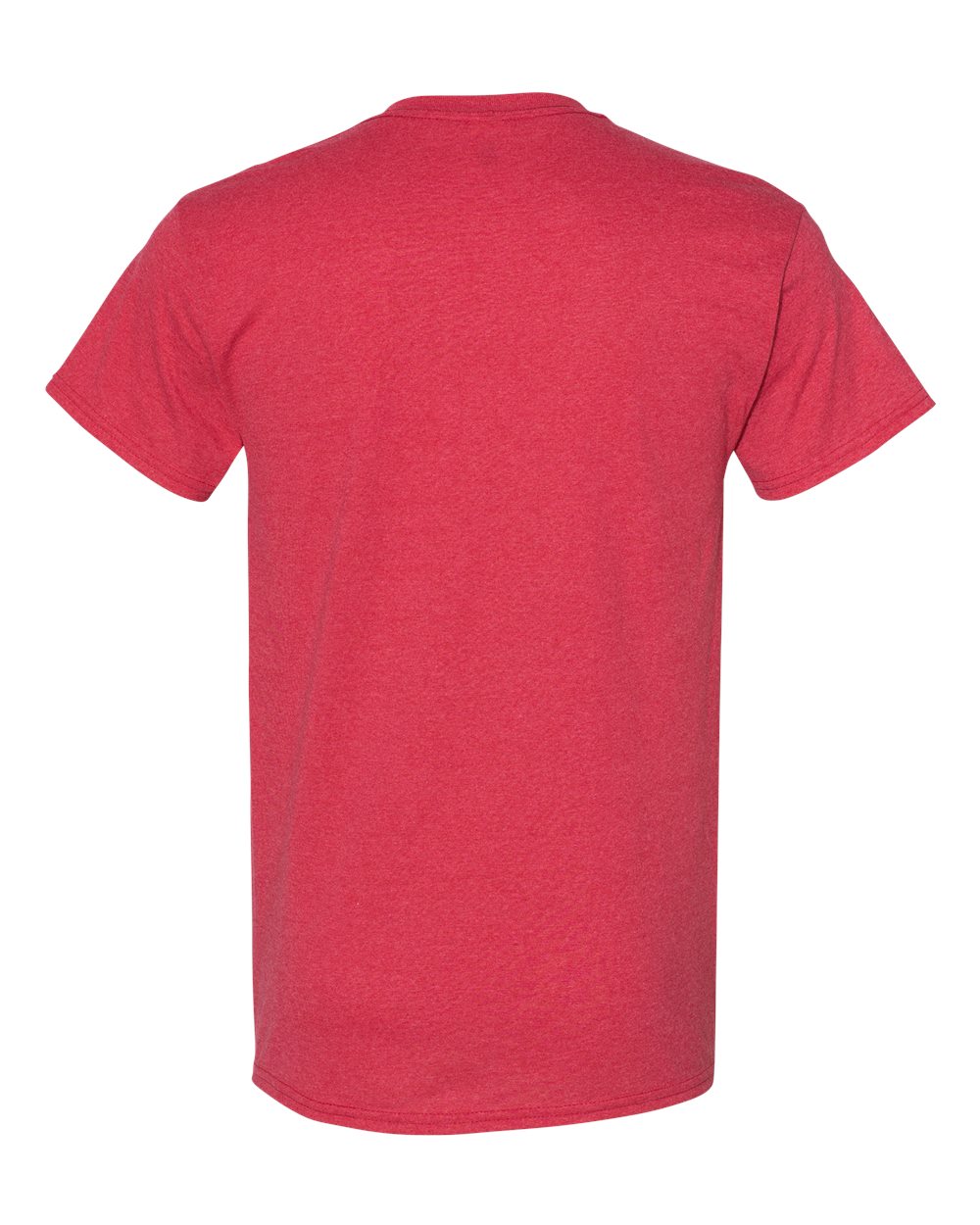 Gildan 5000 Unisex Heavy Cotton™ T-Shirt - Heather Red - Back View