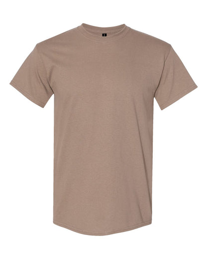 Gildan 5000 Unisex Heavy Cotton™ T-Shirt - Brown Savana - Front View
