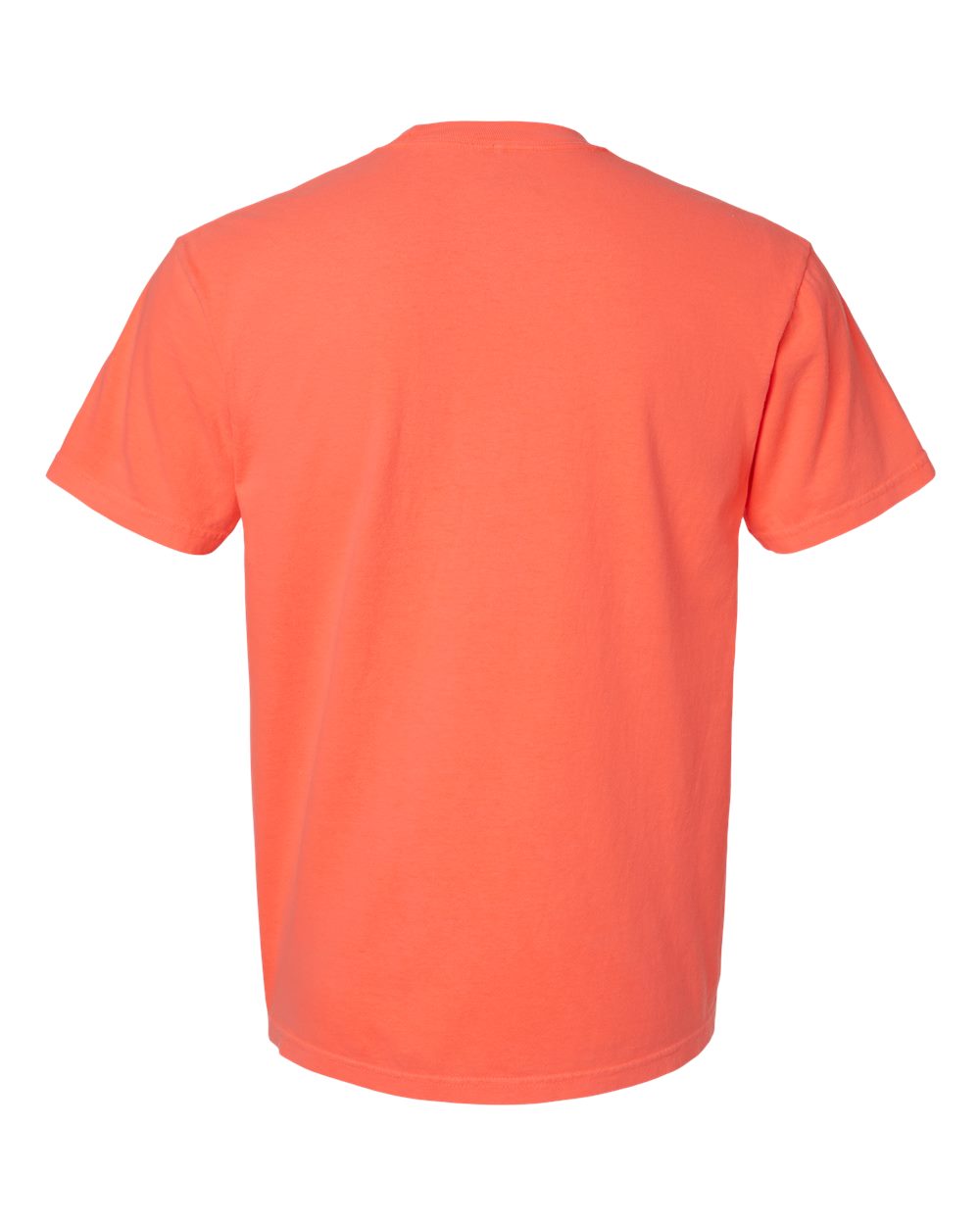 Comfort Colors 1717 Unisex Garment-Dyed Heavyweight T-Shirt - Neon Red Orange - Back View