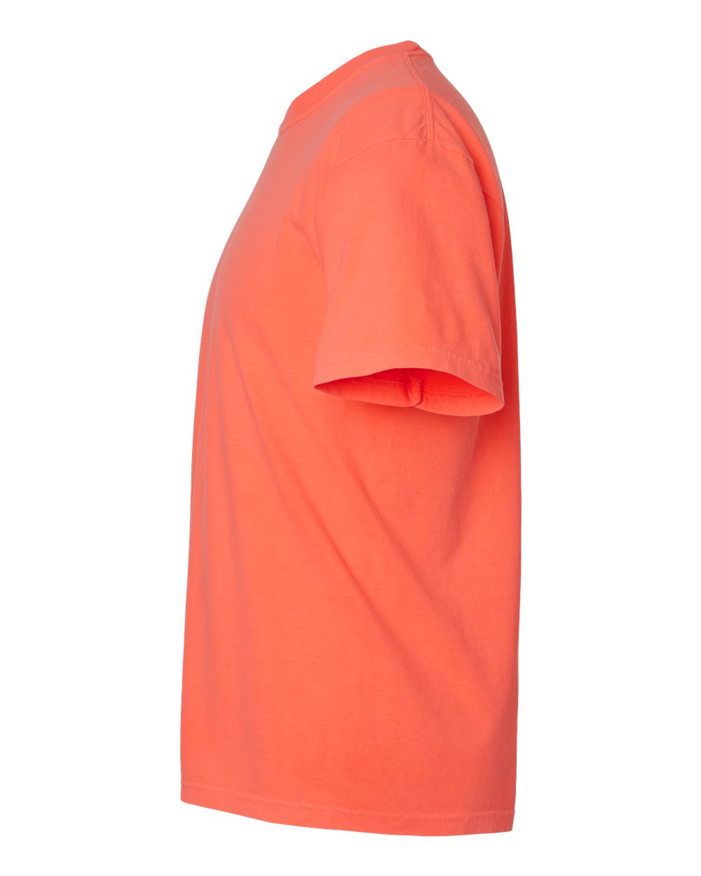 Comfort Colors 1717 Unisex Garment-Dyed Heavyweight T-Shirt - Neon Red Orange - Direct Side