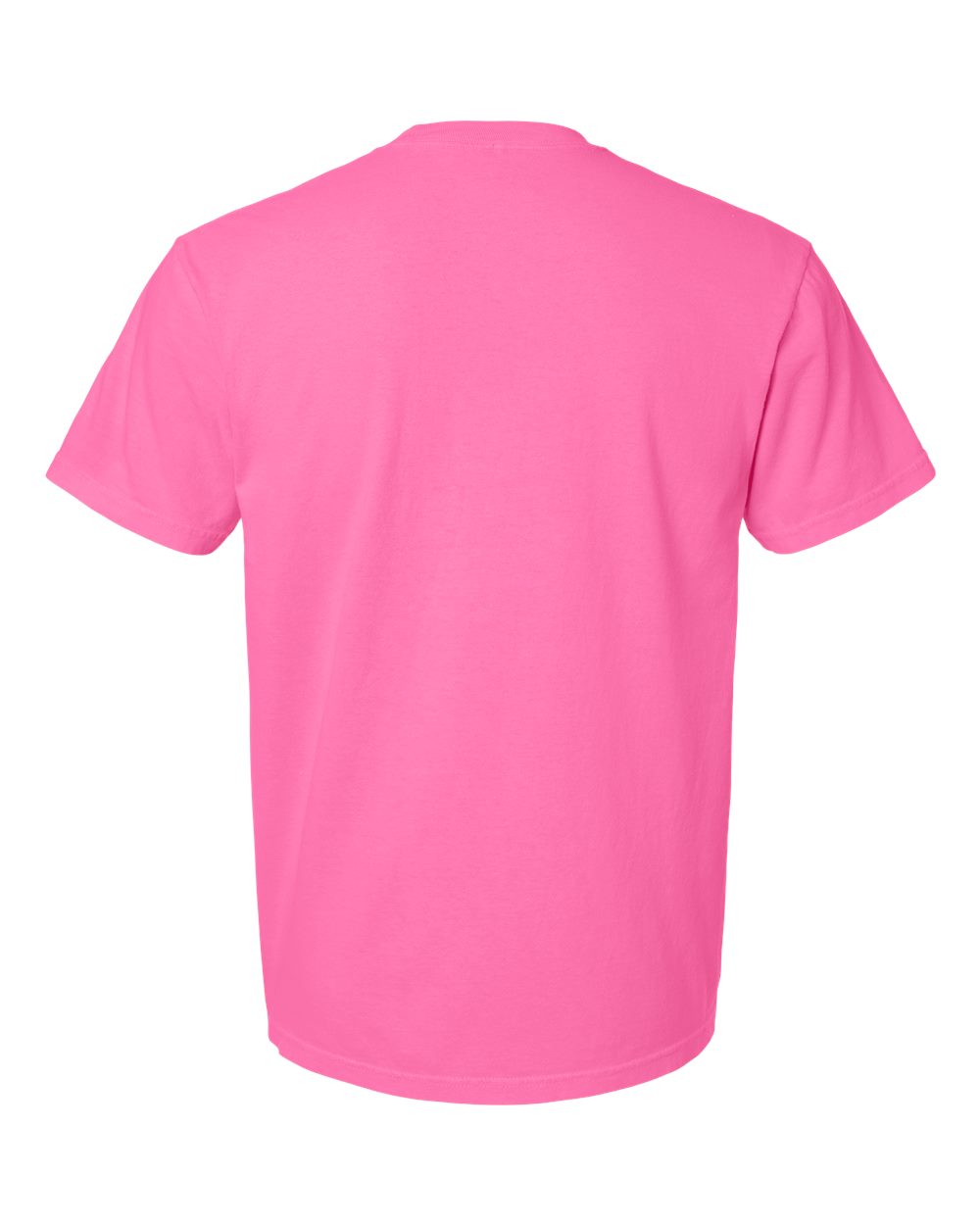 Comfort Colors 1717 Unisex Garment-Dyed Heavyweight T-Shirt - Neon Pink - Back View