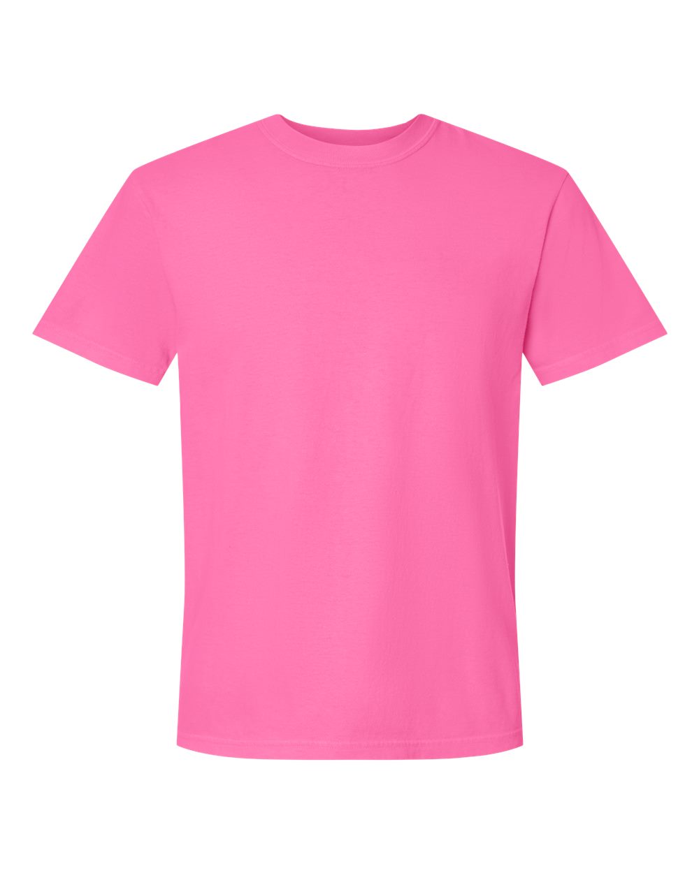 Comfort Colors 1717 Unisex Garment-Dyed Heavyweight T-Shirt - Neon Pink - Front View