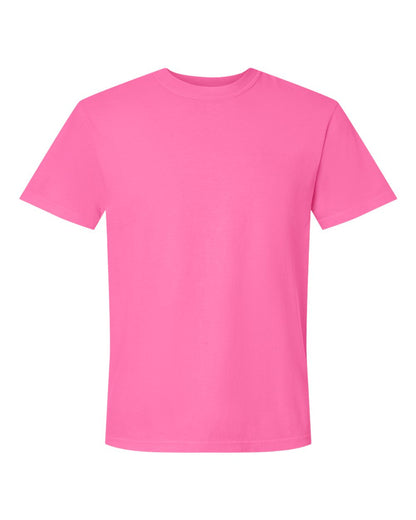 Comfort Colors 1717 Unisex Garment-Dyed Heavyweight T-Shirt - Neon Pink - Front View