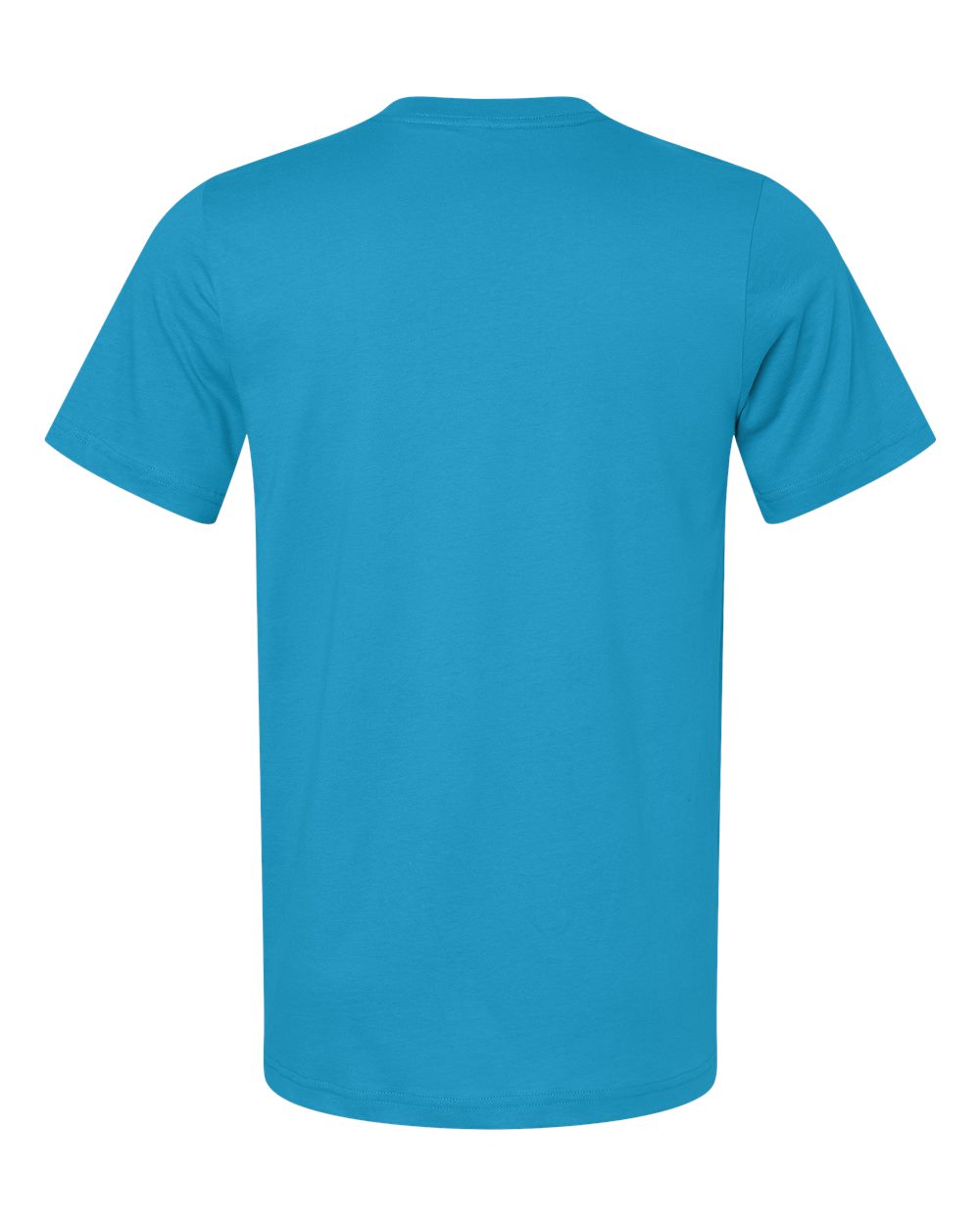 BELLA + CANVAS 3001 Jersey Tee - Aqua - Back View