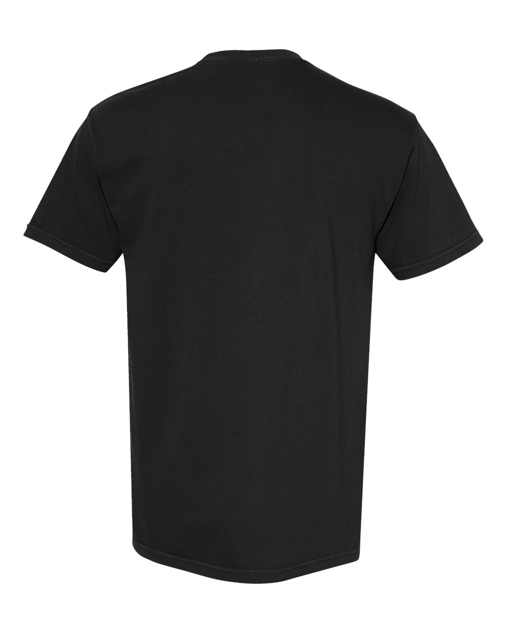 Comfort Colors 1717 Unisex Garment-Dyed Heavyweight T-Shirt - Black - Back View