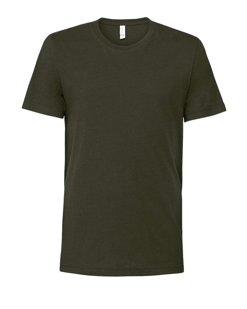 BELLA + CANVAS 3001 Jersey Tee - Dark Olive - Front View