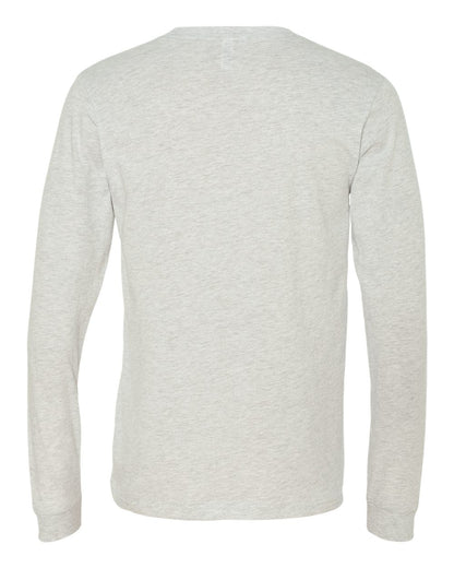 BELLA + CANVAS 3501 Unisex Jersey Long Sleeve Tee - Ash - Back View