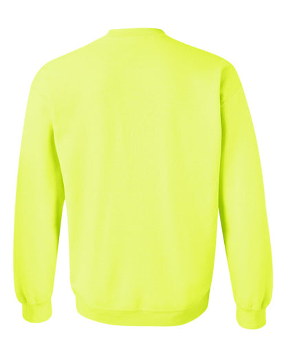 Gildan 18000 Unisex Heavy Blend™ Crewneck Sweatshirt - Safety Green - Back View