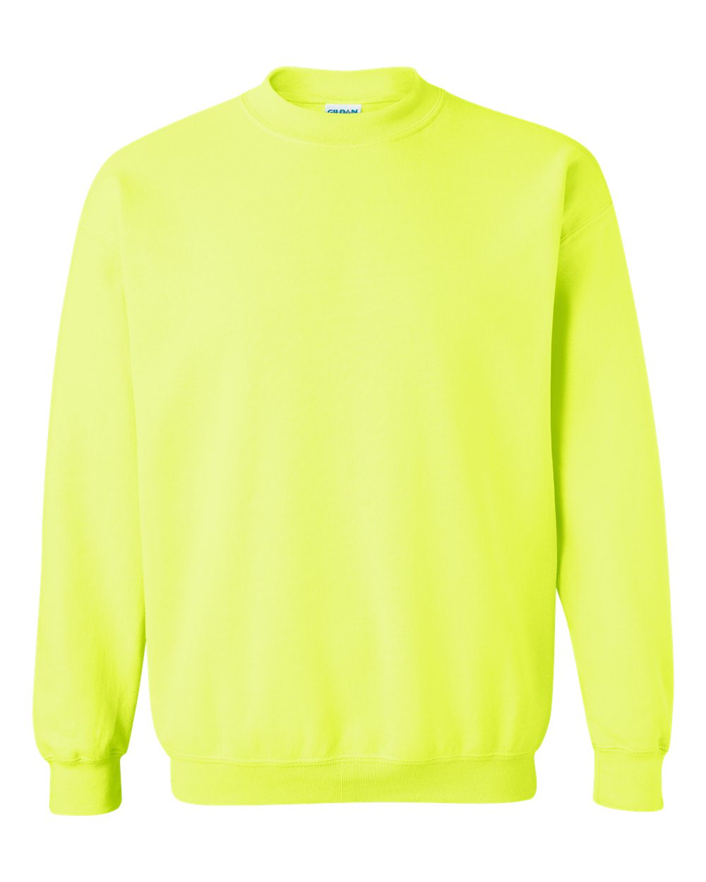 Gildan 18000 Unisex Heavy Blend™ Crewneck Sweatshirt - Safety Green - Front View