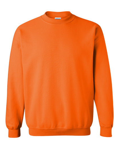 Gildan 18000 Unisex Heavy Blend™ Crewneck Sweatshirt - Safety Orange - Front View