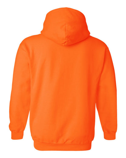 Gildan 18500 Unisex Heavy Blend™ Hooded Sweatshirt - Safety Orange - Back View