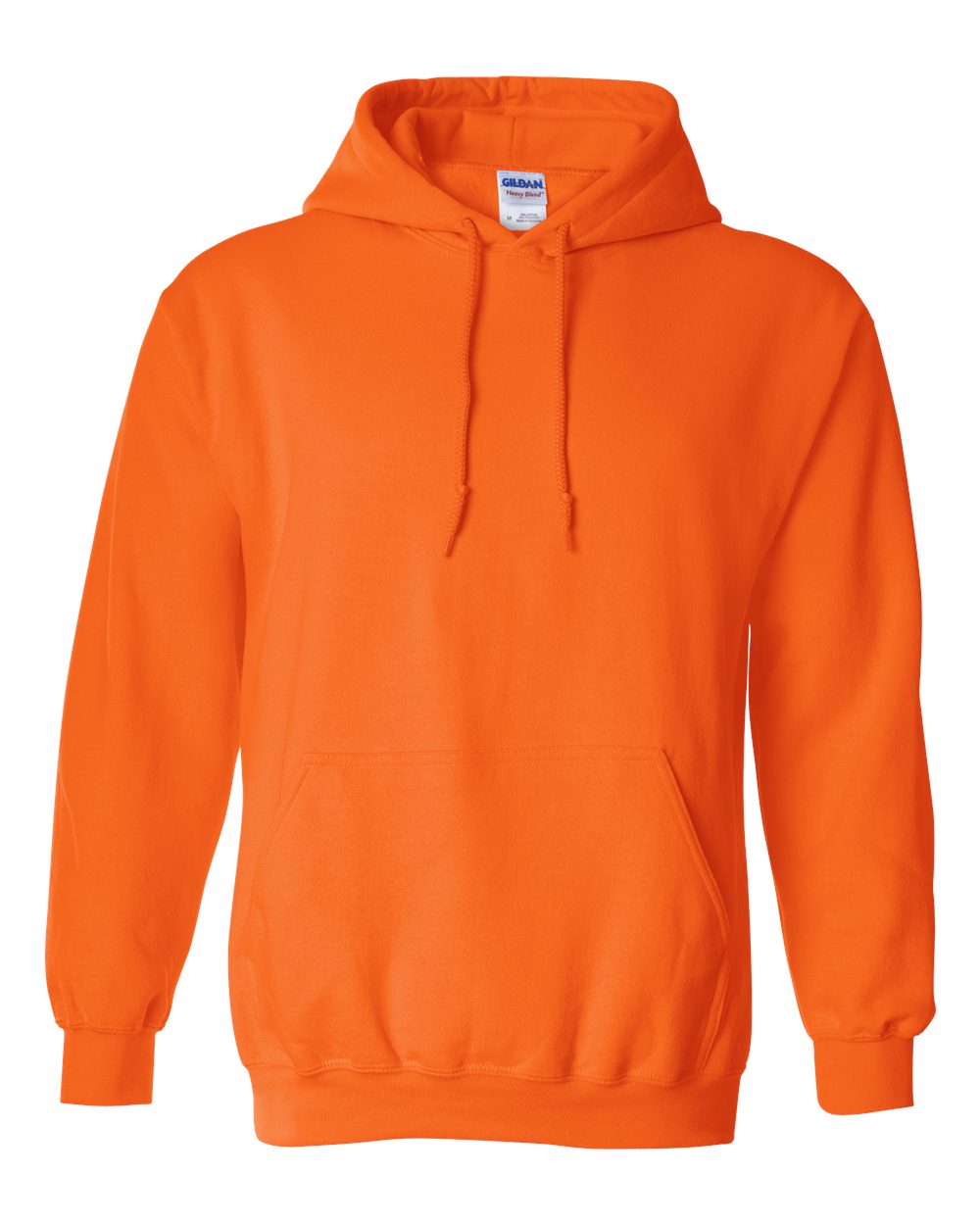 Gildan 18500 Unisex Heavy Blend™ Hooded Sweatshirt - Safety Orange - Front View