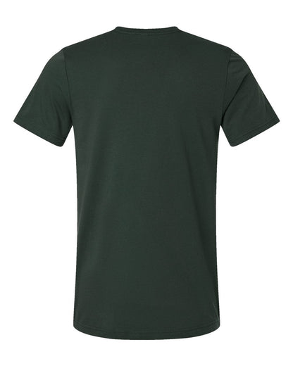 BELLA + CANVAS 3001 Jersey Tee - Hunter Green - Back View
